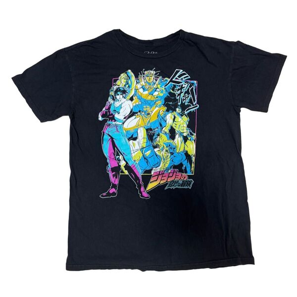 ジョジョの奇妙な冒険 Tシャツ L ブラック アニメ 漫画