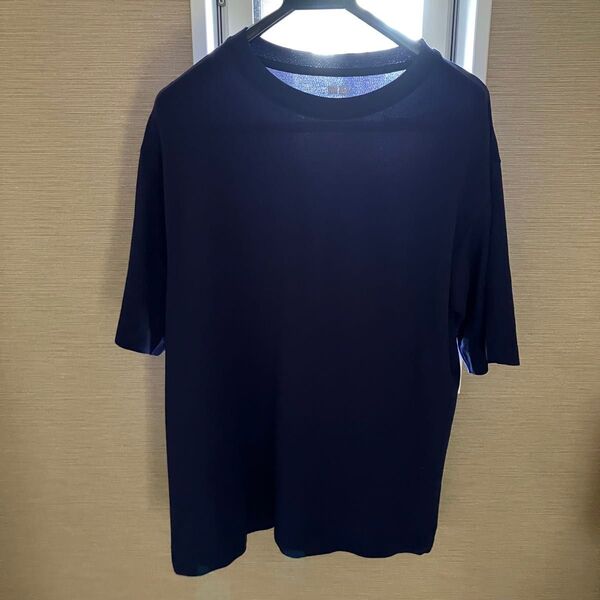 UNIQLO:U ドライEXクルーネックTシャツ ダークブルー M
