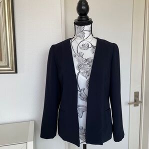 ノーカラージャケット ハンドメイド 紺
