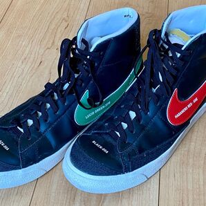 NIKE BLAZER MID '77 PRM スニーカー 黒/緑/赤 27.5cm