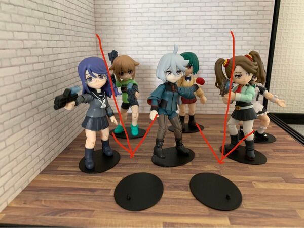スタンド 台座 アクアシューターズの凹サイズ