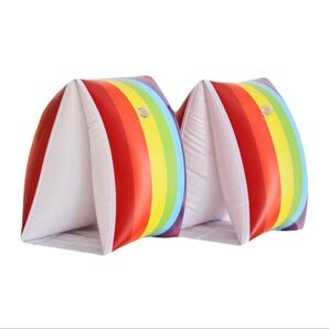 アームリング 子供 幼児 腕浮き輪 うきわ キッズ 水泳補助 水泳用品 虹色