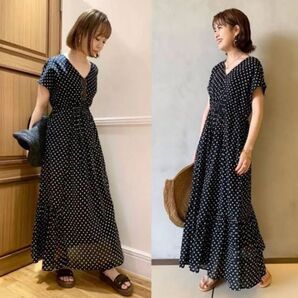 Spick&Span ne Quittez pas コットンボイルドットワンピース ヌキテパ ロングワンピース