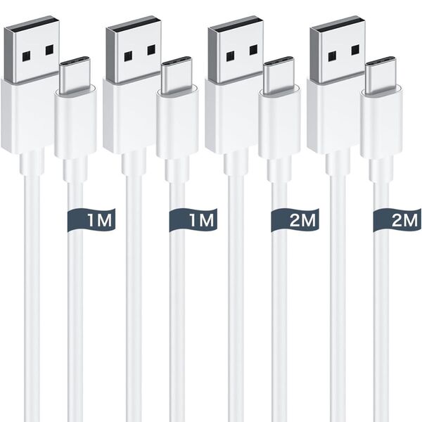 Cardill usb c ケーブル タイプc ケーブル 【1m/2m 各2本】 Type C 3A急速充電 QC3.0対応