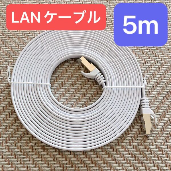 LANケーブル 5m CAT8 高速 有線lan カテゴリー8 PC モデム ルーター PS3 PS4 Xbox等に対応