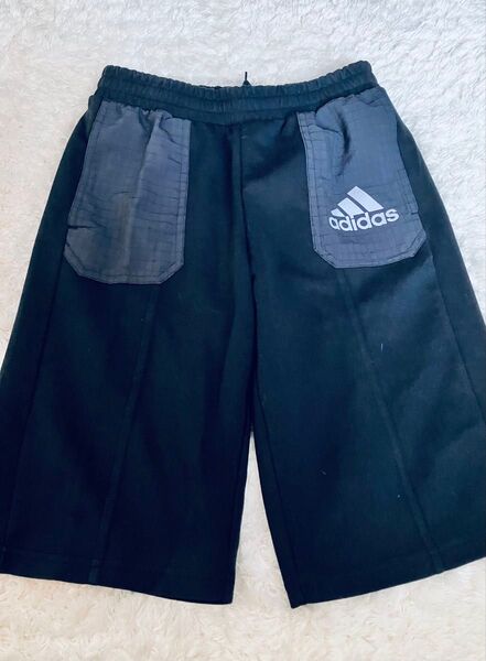 adidasアディダスハイブリッドニットハーフパンツsize160