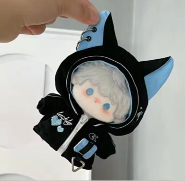 10cmぬい服 ぬいぐるみ服 ぬい活 着せ替え ねこ パーカー ねこ耳 ちびぐるみ