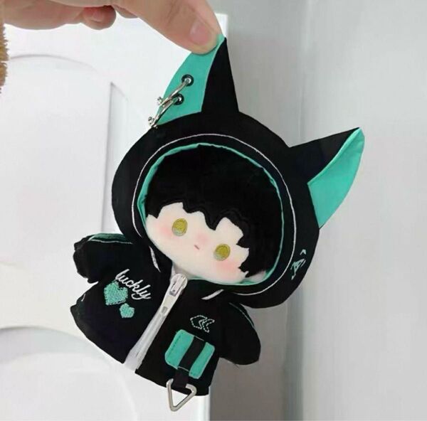 10cmぬい服 ぬいぐるみ服 ぬい活 着せ替え ねこ パーカー ねこ耳 ちびぐるみ