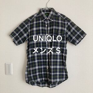 【UNIQLO /メンズ Sサイズ 】チェックシャツ ネルシャツ グリーン ネイビー