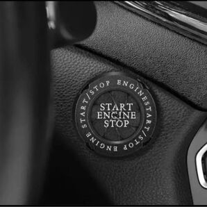 新品未使用未開封品 エンジンスタートボタンカバー (艶消し黒) 車 アクセサリー