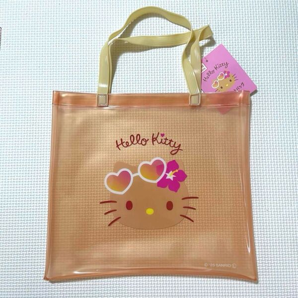 日焼けキティ PVCトートバッグ トートバッグ ビニールバッグ サンリオ キティ SANRIO プールバック