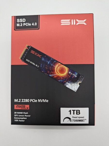 【新品未開封】SIX X7400 NVMe SSD 1TB M.2 PCle 4.0 2280 ヒートシンク付き PS5対応