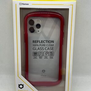 『A004』★正規品★iphone 12/12Pro強化ガラスケス/レッド クリア iFace アイフェイス