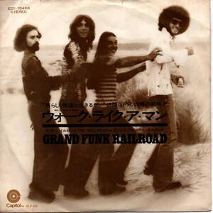 Ground Funk Railroad 「Walk Like A Man/ The Railroad」　国内盤EPレコード