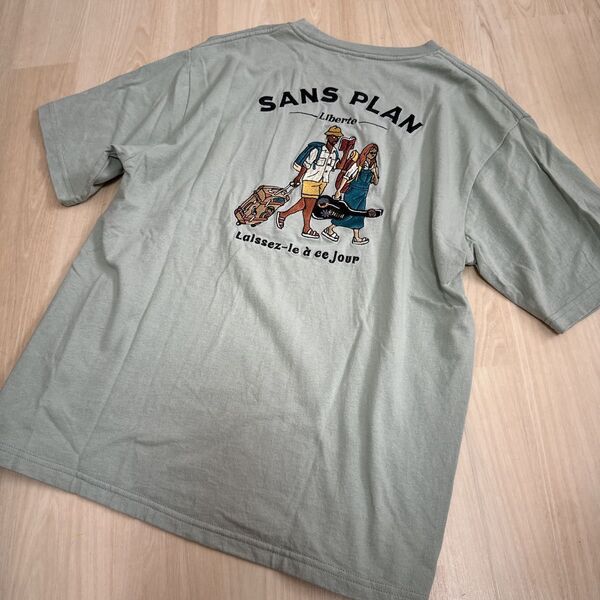 メンズ古着 パワートゥーザピープル 半袖Tシャツ バック刺繍デザイン Mサイズ Tシャツ 半袖