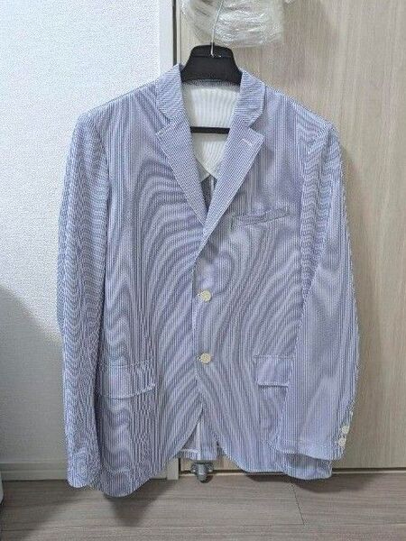 VAN JACKET ストライプ テーラードジャケット LL