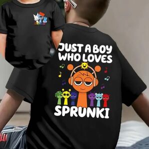 スプランキー Tシャツ 130 sprunki バックプリント オレン