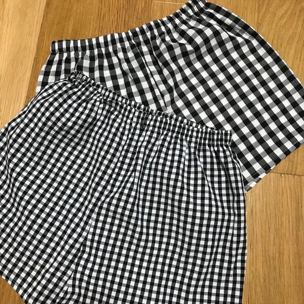 ショートパンツ チェック柄 ギンガムチェック 短パン 半ズボン ショーパン レディース ウエストゴム XS ルームウェア