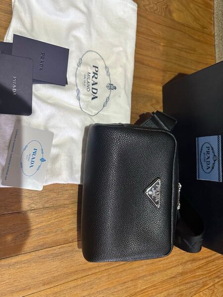 PRADA プラダ ショルダーバッグ レザー サフィアーノレザー セカンドバッグ ポーチ バッグ 鞄