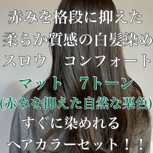 ヘアカラー スロウカラー 外国人風 白髪染め コンフォート 暗め マット