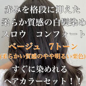 ヘアカラー スロウカラー 外国人風 白髪染め コンフォート 暗め ベージュ