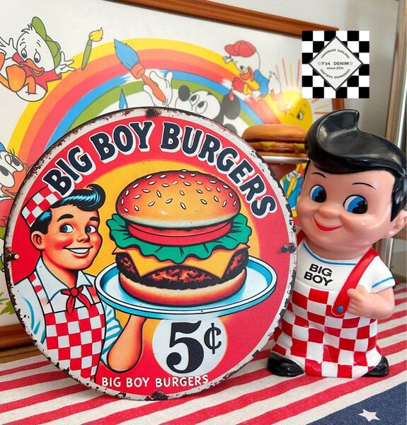 ビッグボーイ⑬ ブリキ看板 BIGBOY アルミ看板 アメリカン雑貨 ガレージ 世田谷ベース アメリカンダイナー