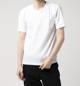 新品　RUPERT/ルパート　ヴォーギッシュ　グレンチェックTシャツ　ホワイト　メンズLサイズ　肩幅42.5cm　送料クリックポスト185円