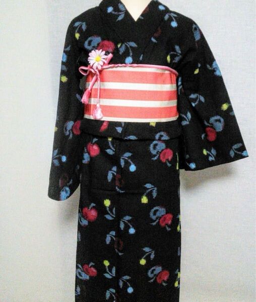 ビンテージ 手縫い仕立て 夏掠り 浴衣未使用 昔の着物 浴衣単品
