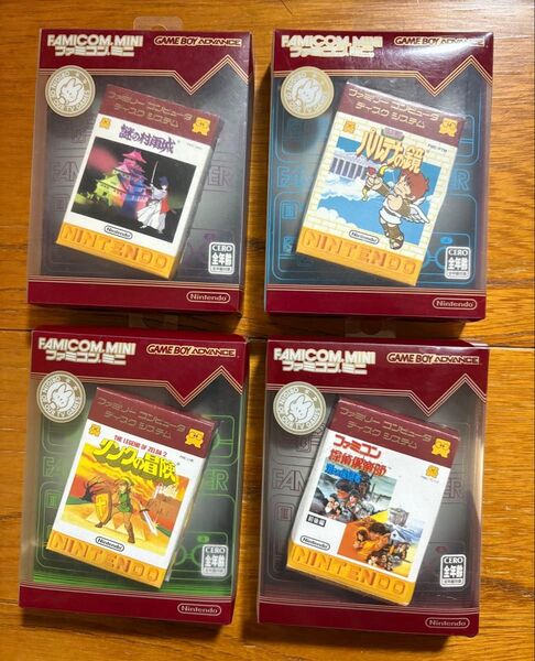 ファミコンミニ GBA 謎の村雨城 パルテナの鏡 リンクの冒険 ファミコン探偵倶楽部 消えた後継者 4本セット