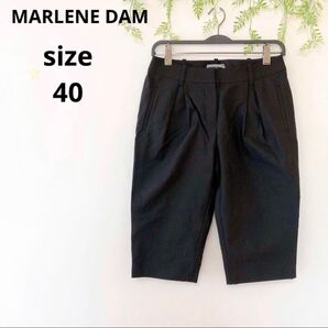 【MARLENE DAM】マーレンダム レディース ハーフパンツ ブラック 40 日本製