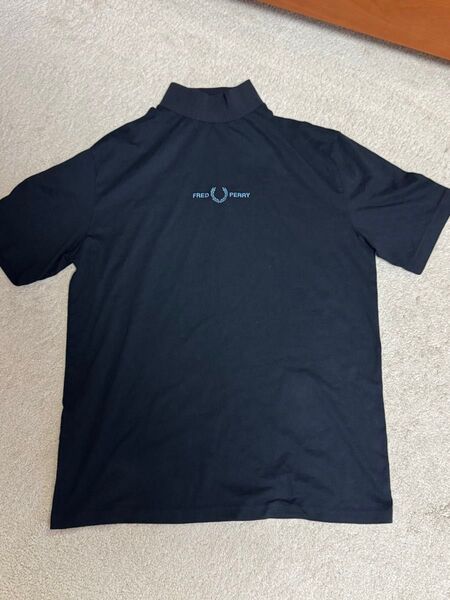 フレッドペリー Tシャツ モックネック ブラック L ロゴ刺繍 G3104