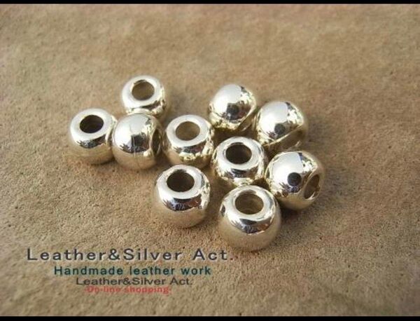 ハンドメイド シルバービーズ 無垢 シルバー925 ネックレス カスタム アクセサリーパーツ 金具