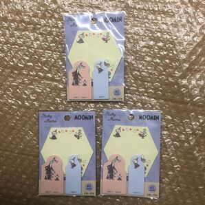 F1. 3個セット ムーミン 付せん 付箋 紫 北欧 学研ステイフル