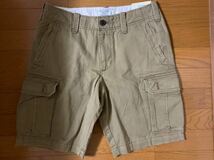 ☆アバクロ☆Abercrombie&Fitch☆ショートパンツ☆ハーフパンツ☆31サイズ☆カーキ☆未使用☆_画像1