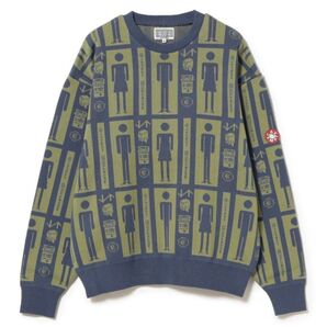 新品C.E / CAVEMPT シーイー 24aw CONTENT EXCHANGE KNIT グラフィック コットンニット M