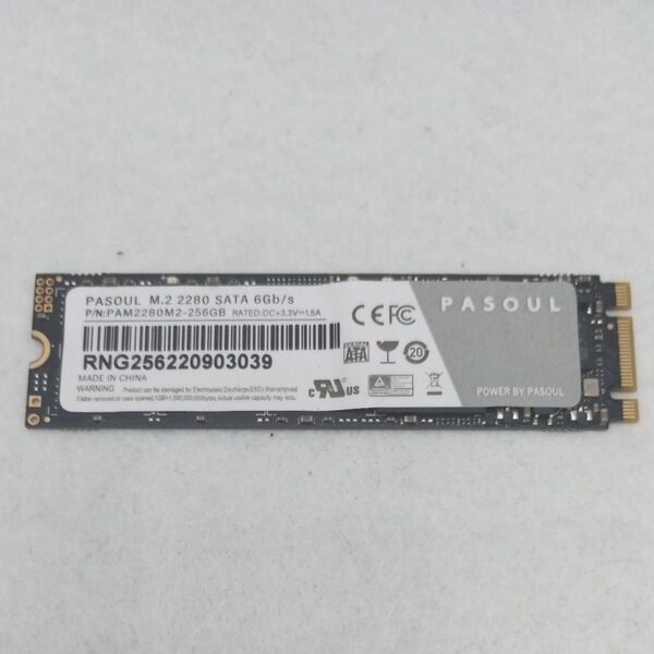 PASOUL M.2 SSD 256GB 動作正常品 7844時間