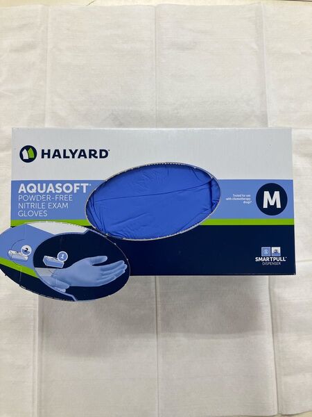 ハリヤード HALYARD AQUASOFT Mサイズ ニトリル手袋 100枚