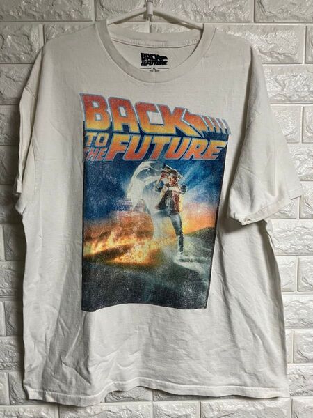バックトゥザフューチャー 掠れビンテージ加工 TシャツXL