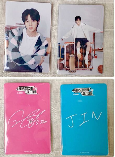 JIN RUNSEOKJIN JAPAN PHOTO CARD フォトカード サイン 2種 ランダムトレカ ジン BTS ラントレ