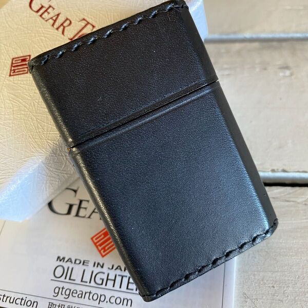 ギアトップ GEAR TOP BLACK 革巻き 日本製 新品 オイルライター