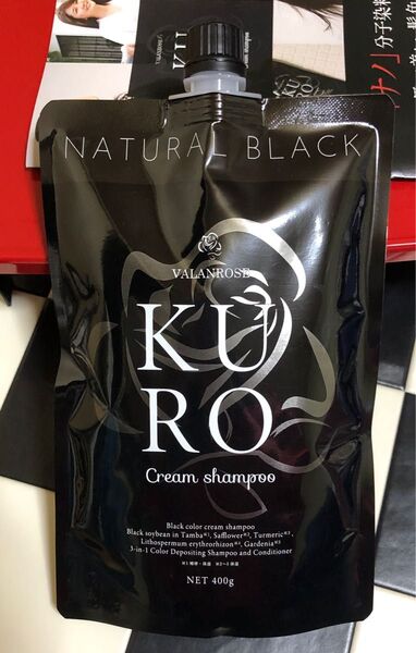 VR バランローズ KUROクリームシャンプー ナチュラルブラック400g×1個《黒》