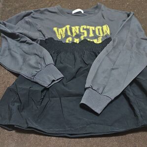 切り替え ロングTシャツ