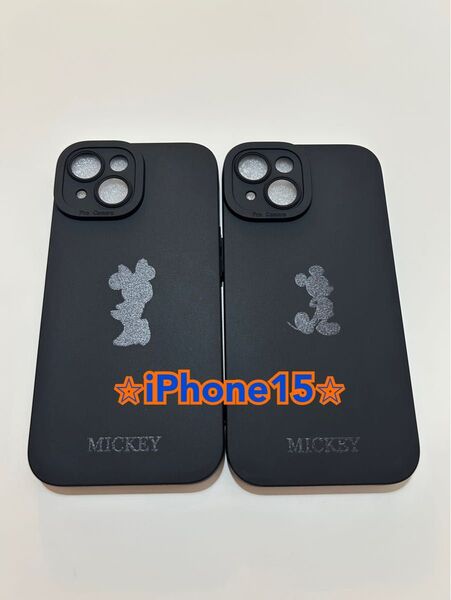 【超大特価!新品】 iPhone15ケース ミッキー ミニー ※お揃いにも!