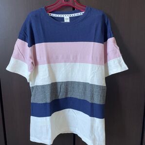 TAKEO KIKUCHI ボーダー半袖Tシャツ サマーニット タケオキクチ トップス Lサイズ 美品!! 正規店購入!!