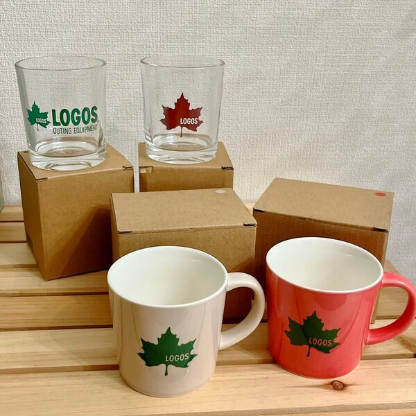 LOGOS ロゴス ガラスコップ マグカップ 4個セット