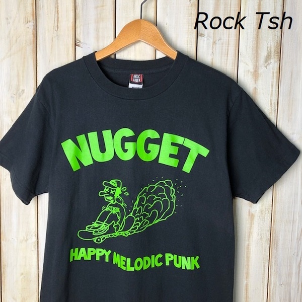 バンドT・ロックT NUGGET Tシャツ M メロディックパンク メロコア PUNK 黒 ナゲット ブラック オールド ●43