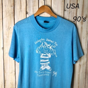 T●205 USA古着 90's USA製 オールド Tシャツ M ヴィンテージ アメリカ古着 FRUIT OF THE LOOM