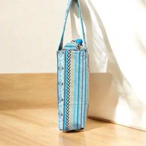 ペットボトルカバー 保冷保温 エスニック ブルードビー ハンドメイド