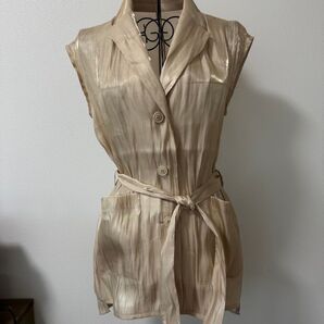 EVRIS ノースリーブ シャツ ゴールド FREE