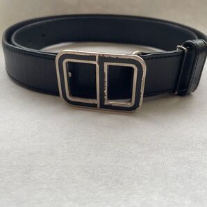Christian Dior ディオール CDロゴバックル レザーベルト 黒
